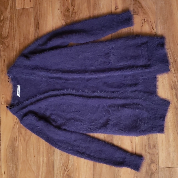 NEW Rickis soft fuzzy open cardigan purple - Picture 1 of 1